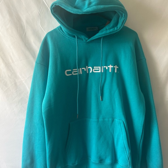 Carhartt Aqua Blue Women's Hoodie - Picture 3 of 12